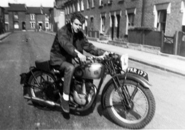 Raymond Heath on his motorbike